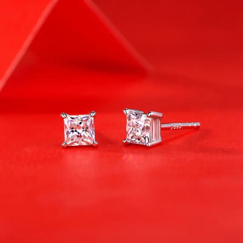 Princess Earrings (1.0 Carat)