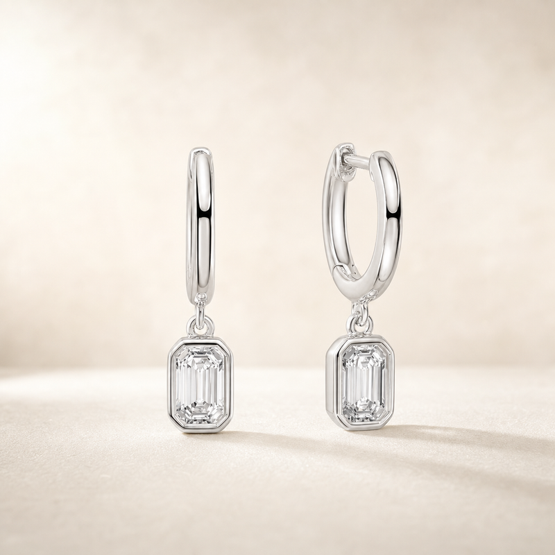 Reflet Earrings in Platinum Plated finish