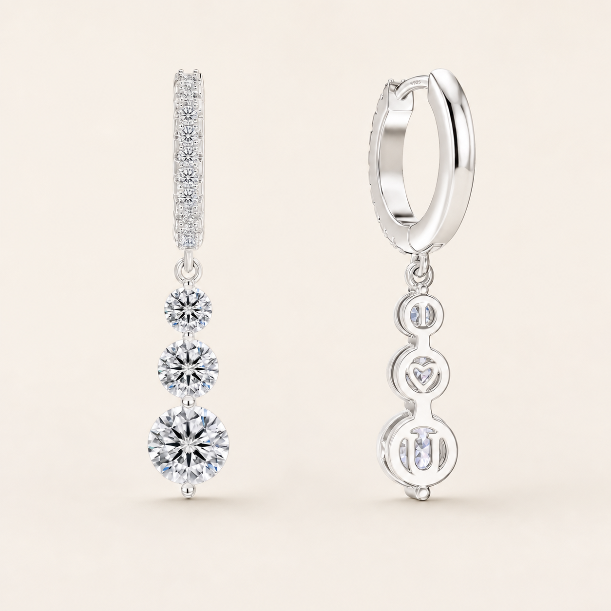 Cascade Earrings Platinum Plated