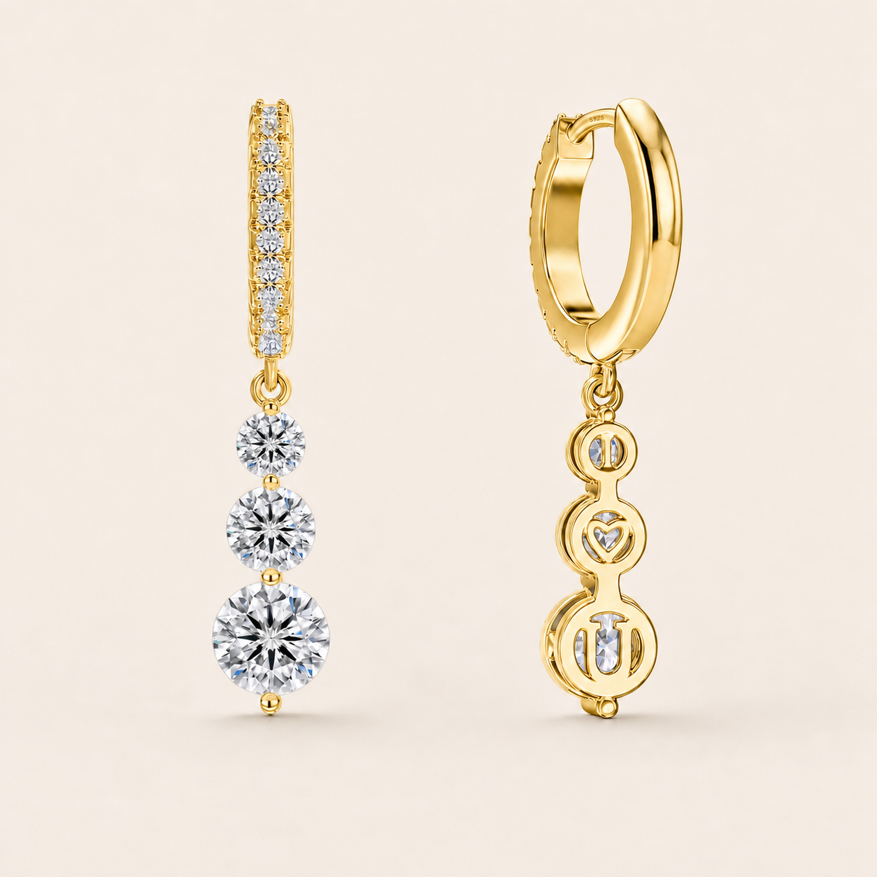 Cascade Earrings Gold Plated