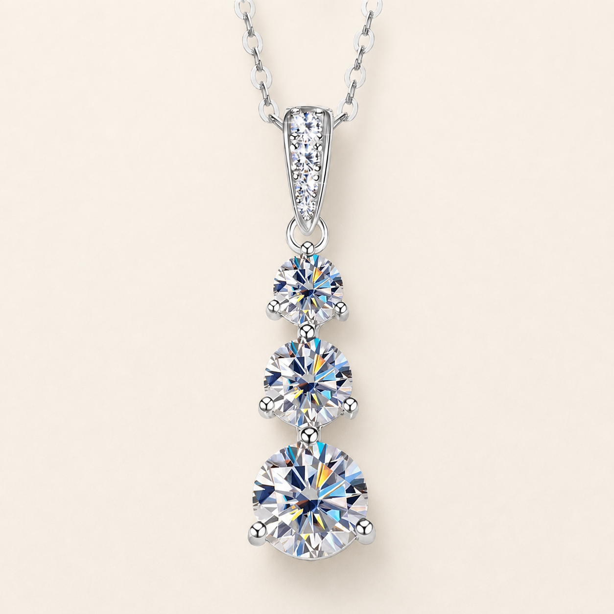 Cascade Necklace Platinum Plated