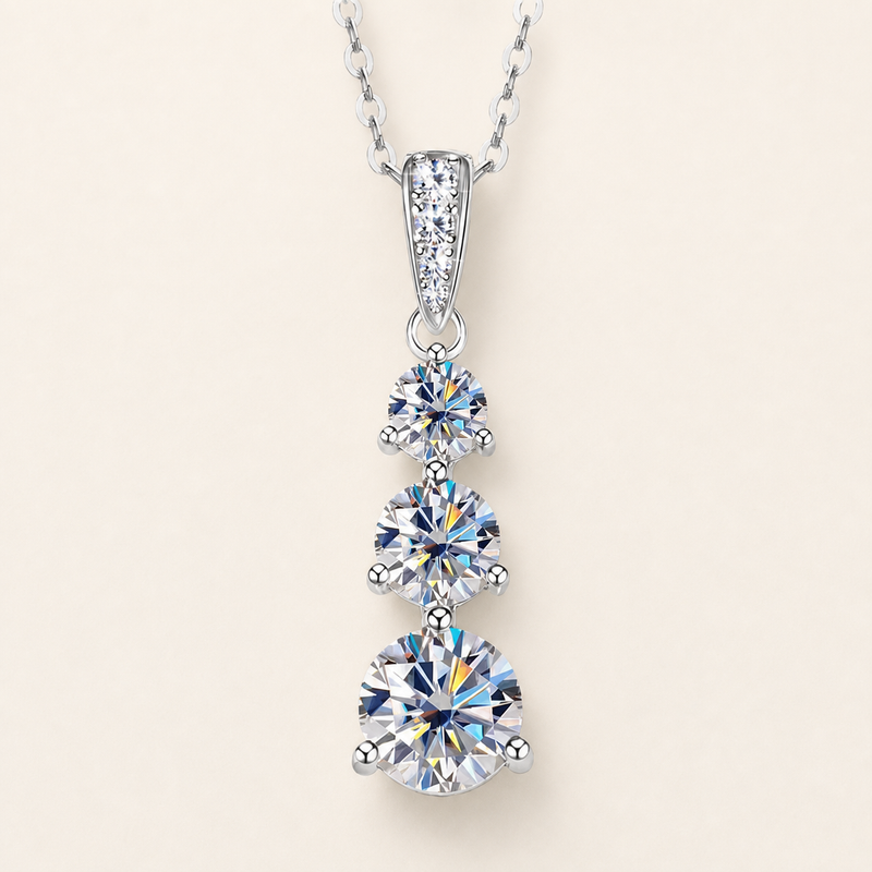 Cascade Necklace in Platinum Plated finish