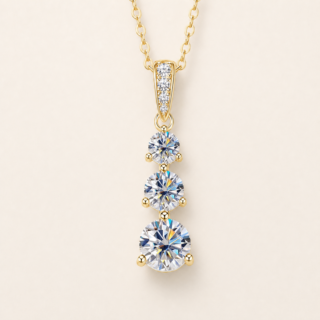 Cascade Necklace Gold Plated