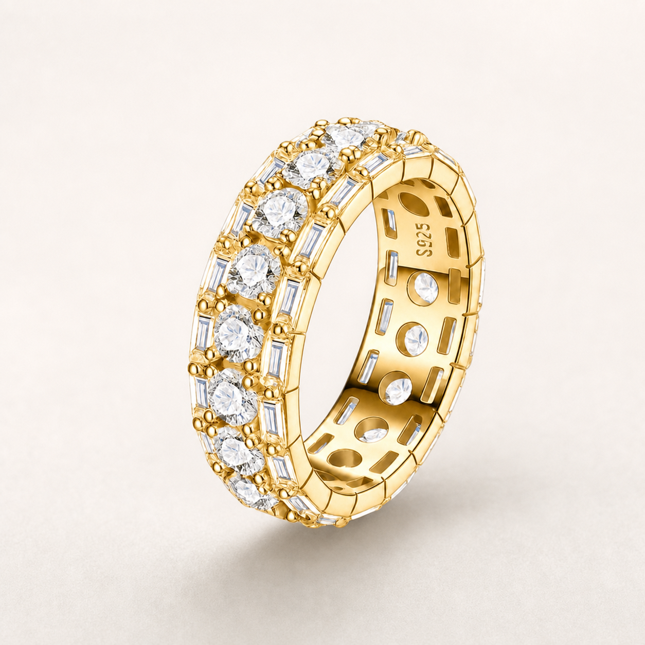 Mosaïque Ring Gold Plated