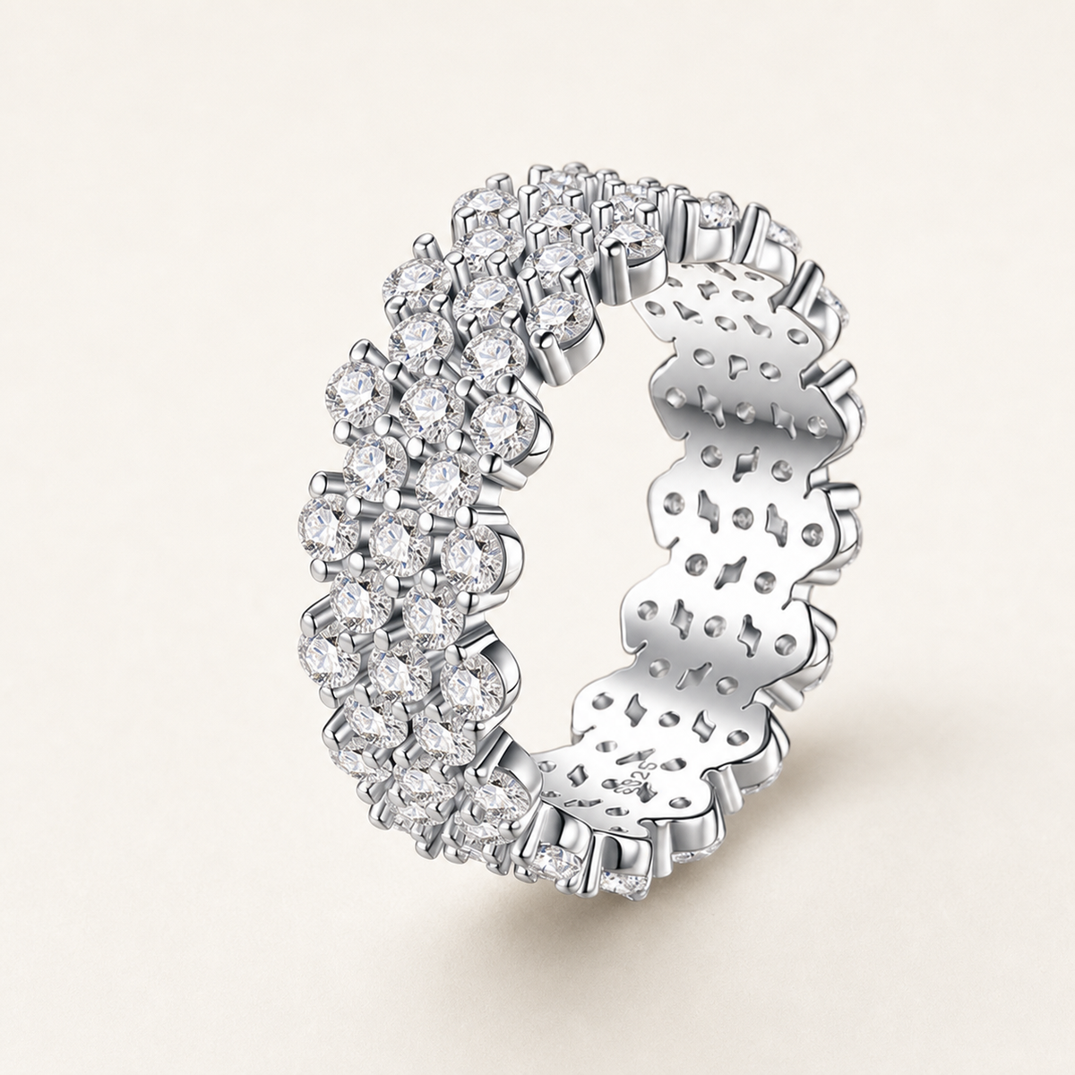 Dentelle Ring Platinum Plated