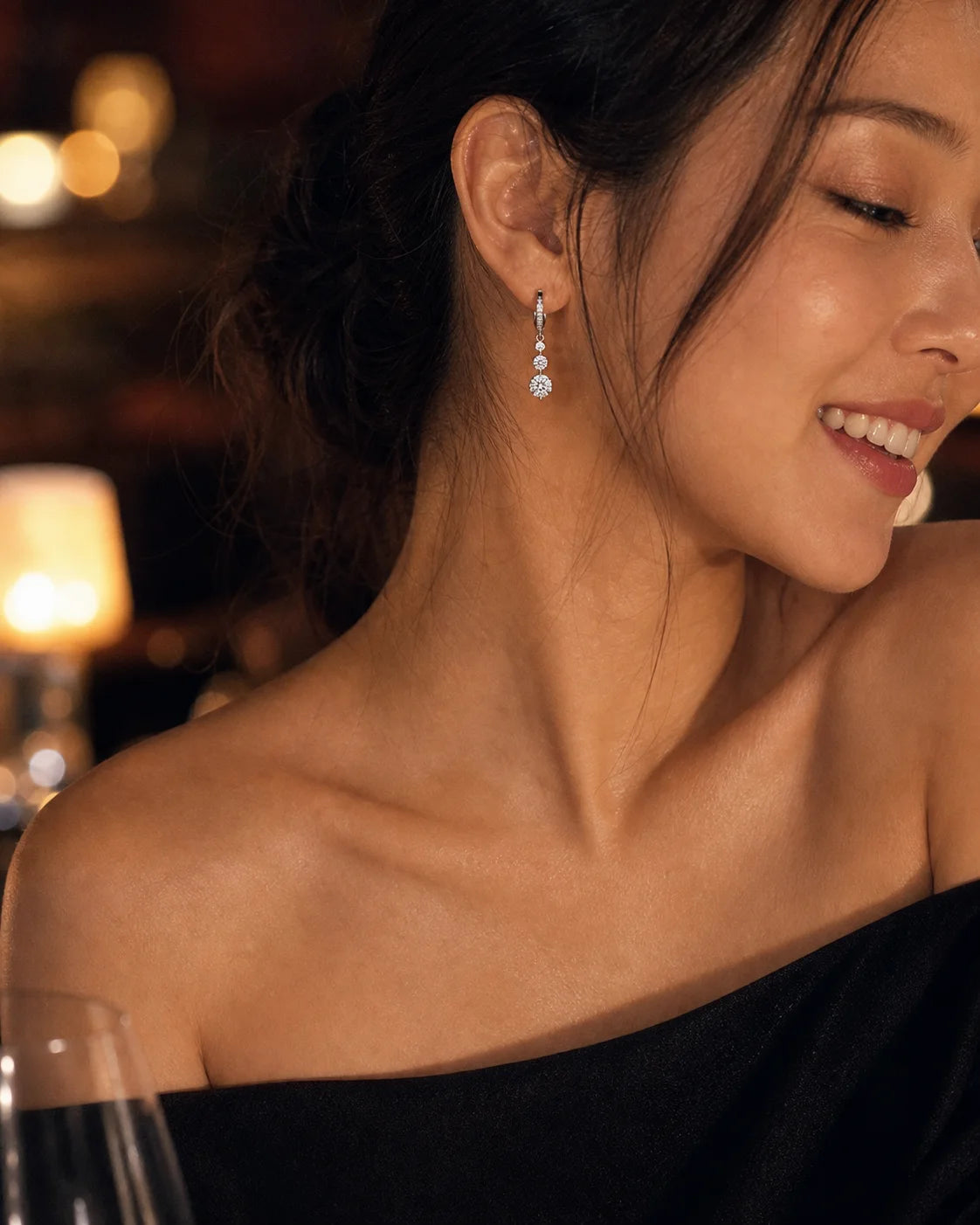 Cascade Earrings styled for an everyday moment