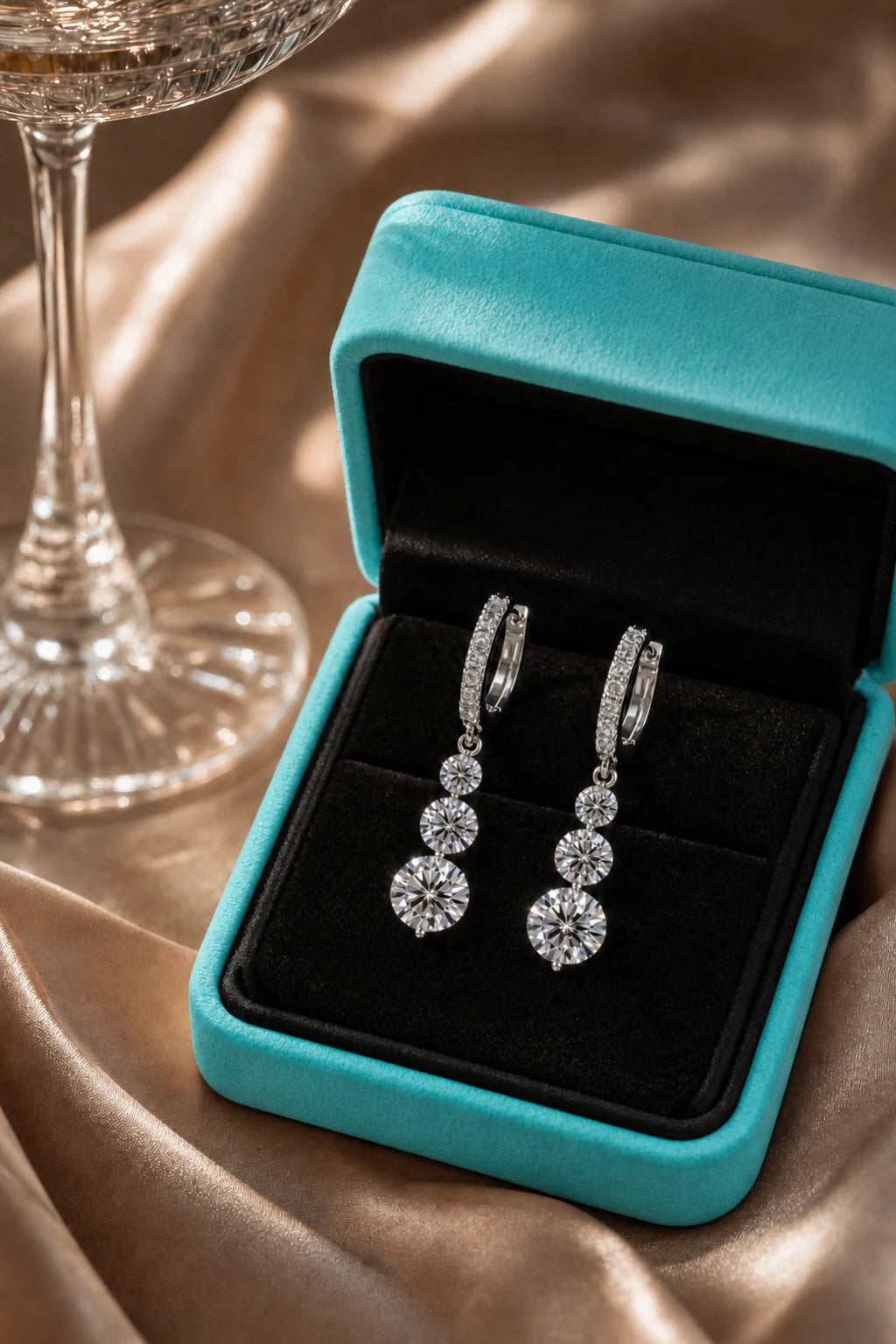 Cascade Earrings worn for a distinct occasion