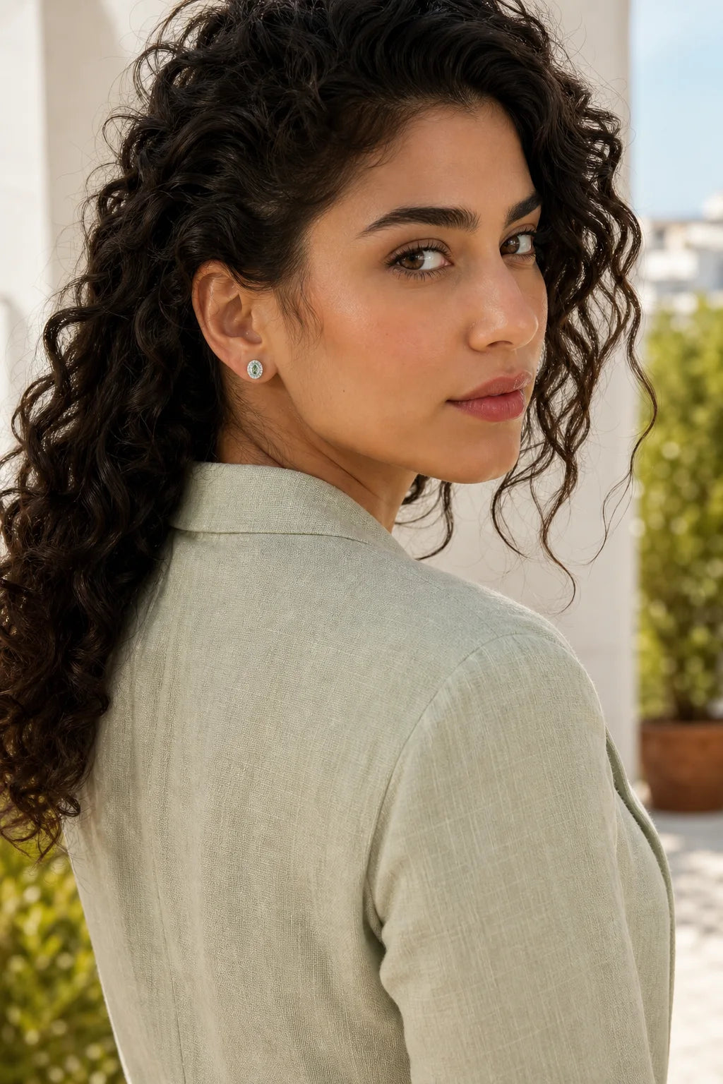 Aurore Earrings styled for an everyday moment