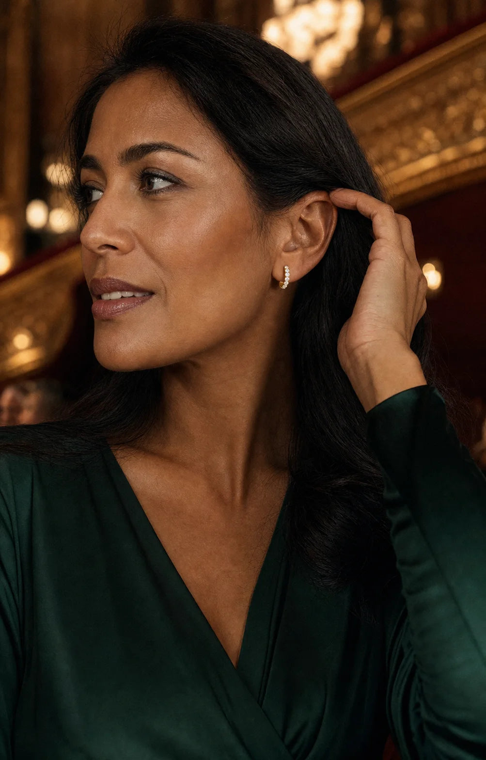 Rivière Earrings styled for an everyday moment
