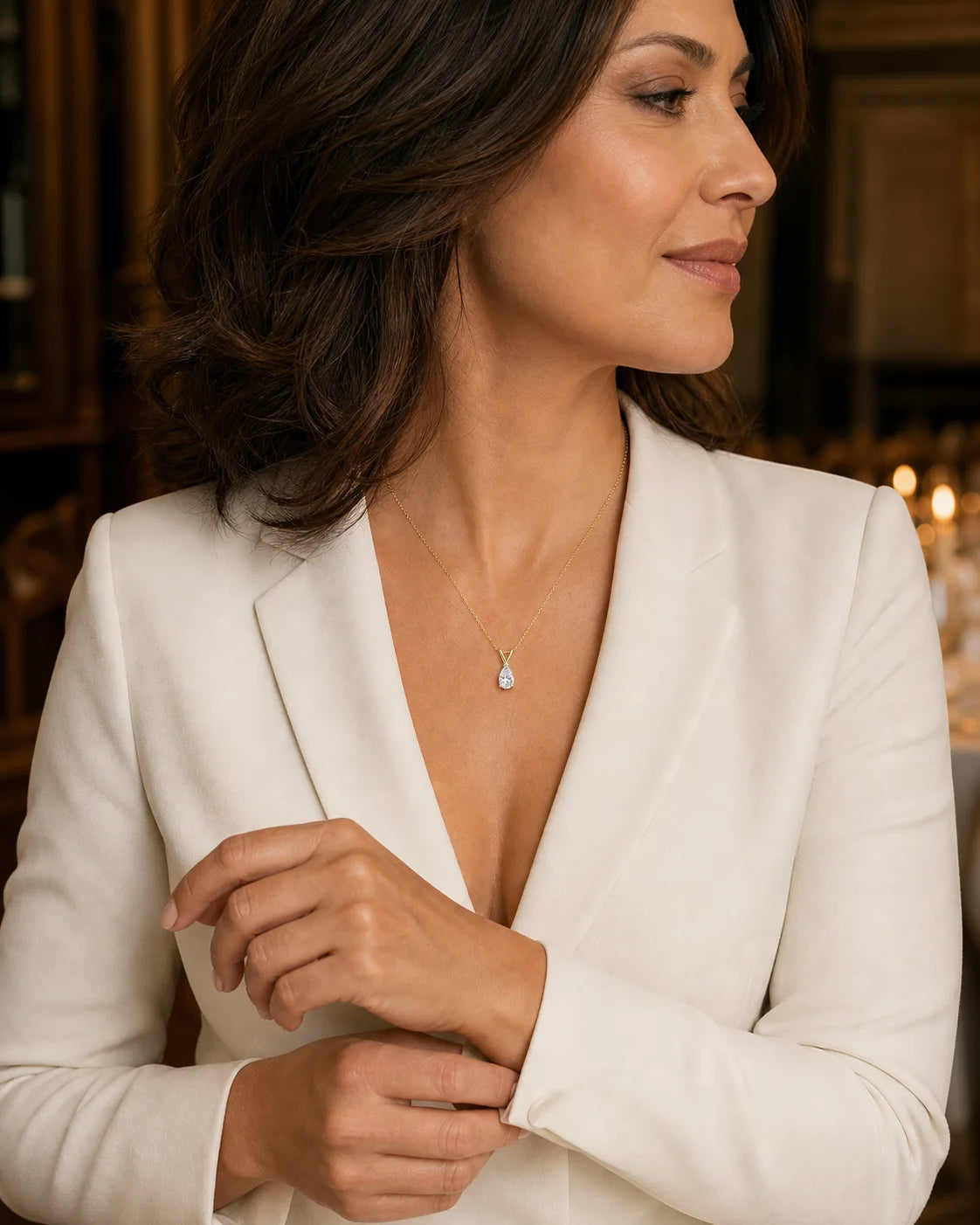 Rosée Necklace styled for an everyday moment