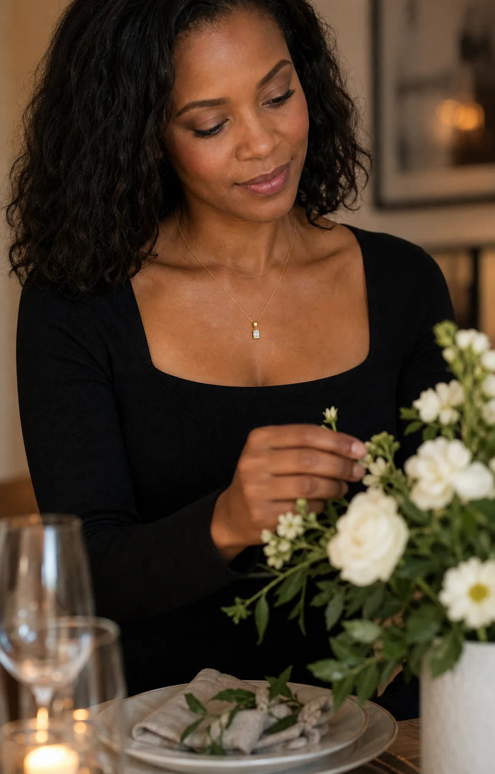 Prisme Necklace styled for an everyday moment