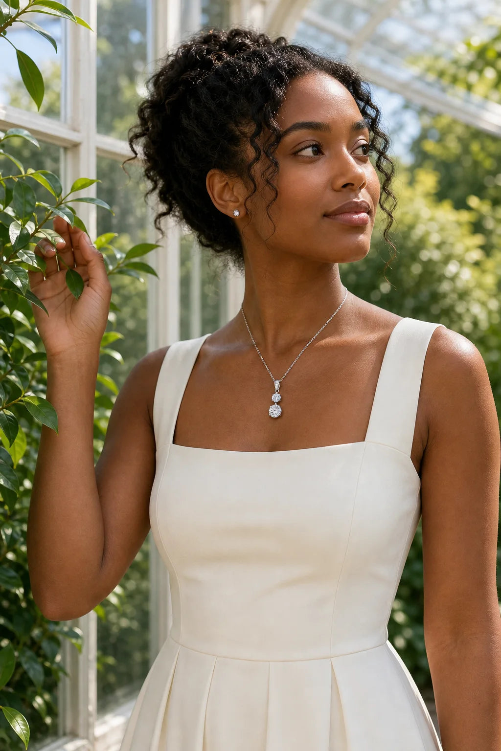 Cascade Necklace styled for an everyday moment