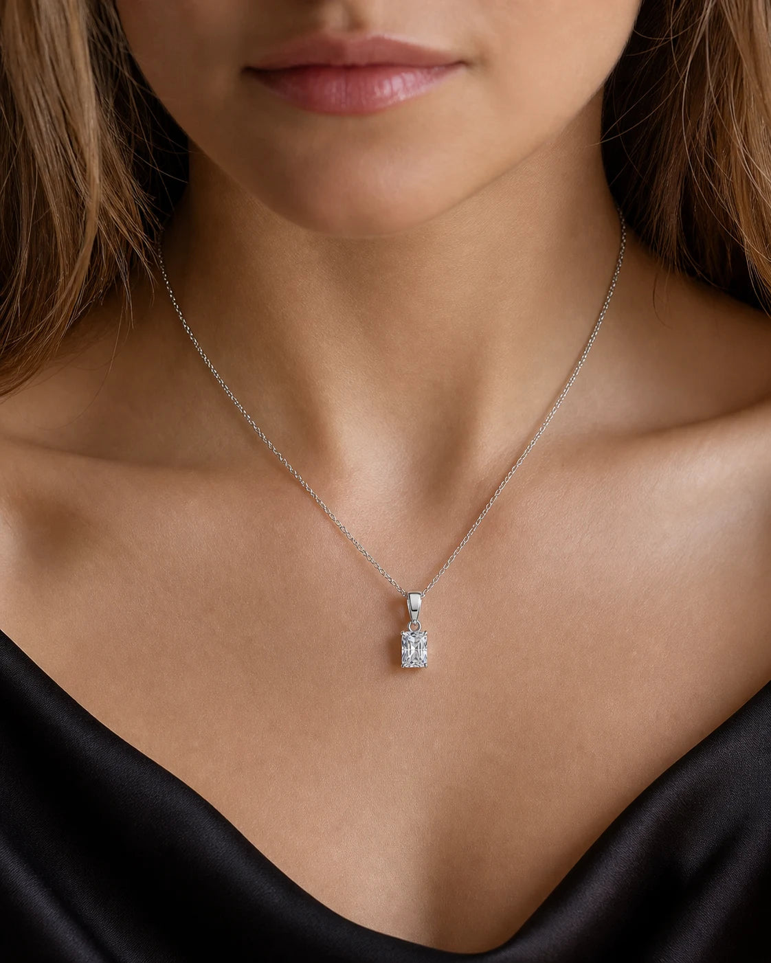Prisme Necklace worn in an editorial everyday setting