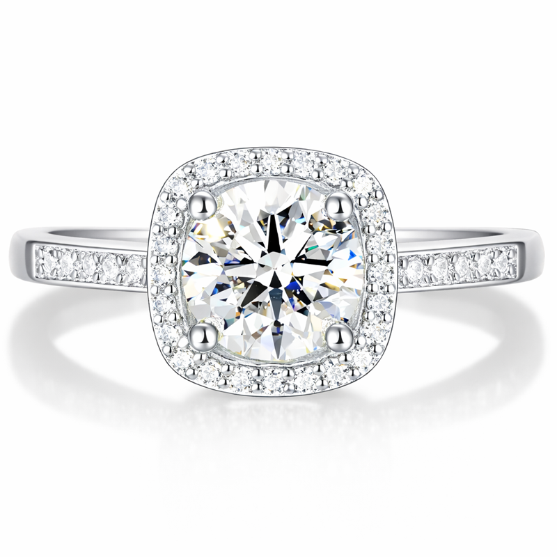 La Couronne-ring med laboratoriedyrket diamant sett forfra